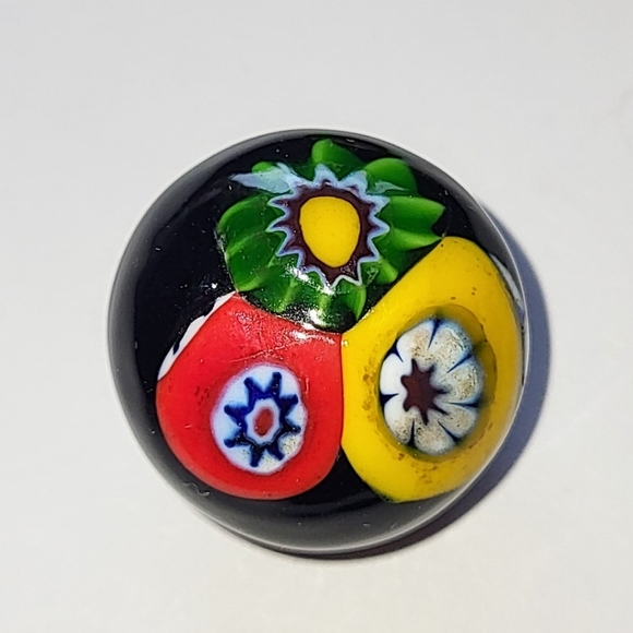 MURANO GLASS MILLIFIORE COLORFUL CLIP EARRINGS - Picture 3 of 6